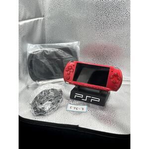 red psp 3000 w/accessories & new battery and screen